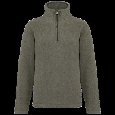 Micropolar 1/4 Cremallera con Bolsillos Green Marble Heather Xxl