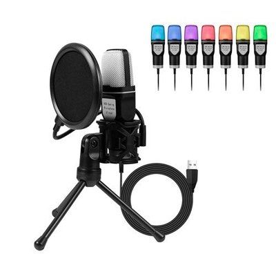 Micrófono USB para PC con Luz RGB