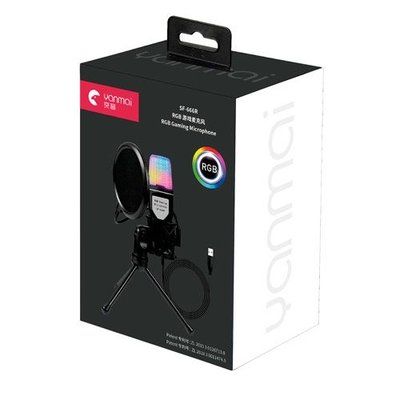 Micrófono USB para PC con Luz RGB