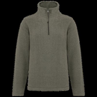 Micropolar 1/4 Cremallera con Bolsillos Green Marble Heather L