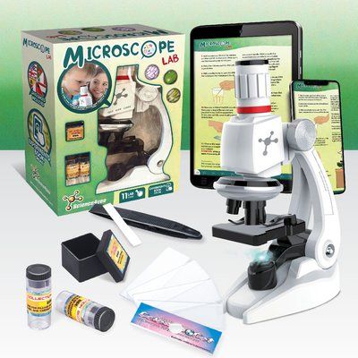 Microscopio educativo con lentes ajustables