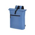Mochila de poliéster RPET rolltop Azul