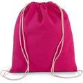 Mochila de algodón orgánico con cordones blancos