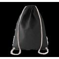 Mochila con cordones blancos de algodón Black