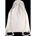 Mochila con cordones blancos de algodón Natural