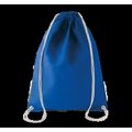 Mochila con cordones blancos de algodón Dark Royal Blue