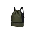 Mochila PU cierre cordón y bolsillo para zapatos