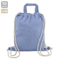 Mochila cuerdas y Bolsa 2 en 1 Algodón Az