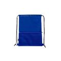 Mochila RPET de cuerdas con bolsillo frontal Azul