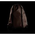 Mochila con cordones y esquinas reforzadas Chocolate