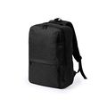 Mochila RPET Acolchada 3 Bolsillos Frontales Neg
