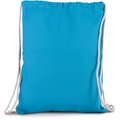 Mochila de algodón con cordones blancos Surf Blue