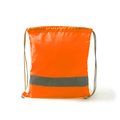 Mochila de cordones y banda reflectante Naranja Fluor