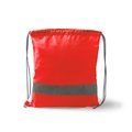 Mochila de cordones y banda reflectante Rojo
