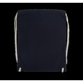 Mochila con cordones blancos de algodón Navy