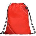 Mochila de cordones con bolsillos Rojo UNICA