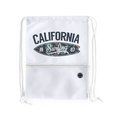 Mochila cuerdas con bolsillo frontal de redecilla y cremallera Bla