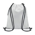 Mochila cuerdas Grande con Bolsillo Blanco