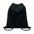 Mochila cuerdas Grande con Bolsillo Negro
