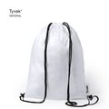 Mochila de cuerdas negra reciclable de tyvek® flexible y resistente