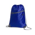 Mochila cuerdas en poliéster con salida auriculares y bolsillo Azul