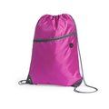 Mochila cuerdas en poliéster con salida auriculares y bolsillo Fucsi