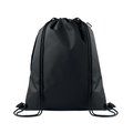 Mochila de cuerdas RPET 420D con bolsillo y carga 5 kg Negro