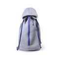 Mochila de cuerdas algodón imitación sudadera Azul