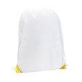 Mochila de cuerdas poliéster 210t cuerpo blanco Amarillo