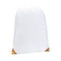 Mochila de cuerdas poliéster 210t cuerpo blanco Naranja
