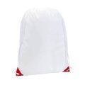 Mochila de cuerdas poliéster 210t cuerpo blanco Rojo