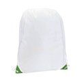 Mochila de cuerdas poliéster 210t cuerpo blanco Verde