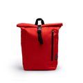 Mochila de poliéster apertura extensible Rojo