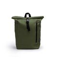 Mochila de poliéster apertura extensible Verde Oscuro