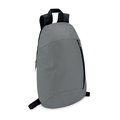 Mochila en poliéster con cremallera lateral y bolsillo delantero