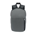 Mochila en poliéster con cremallera lateral y bolsillo delantero