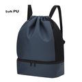 Mochila PU cierre cordón y bolsillo para zapatos