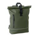 Mochila rolltop PU portátil 15 Verde Oscuro