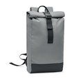 Mochila Rolltop Reflectante Plata Mate
