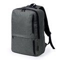 Mochila RPET Acolchada 3 Bolsillos Frontales Gri