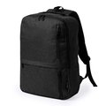 Mochila RPET Acolchada 3 Bolsillos Frontales Neg