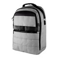 Mochila RPET con Puerto y Cable USB y Ajuste Trolley Gris