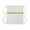 Mochila saco de algodón orgánico de 70 g/m2 y cremallera Verde Claro