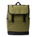 Mochila con solapa de PU Leather Verde Oscuro