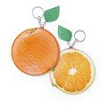 Monedero alegre diseño frutal de polipiel Naranja