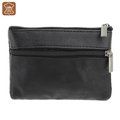 Monedero Piel con 2 Cremalleras