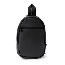 Mochila bandolera con bolsillo frontal Negro