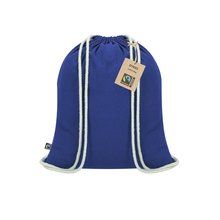 Mochila de cuerdas de algodón 140 g/m2 Azul