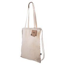 Mochila Cuerdas Algodón Fairtrade con Asas Etiqueta Pequeña
