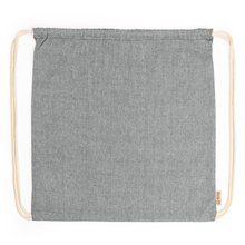 Mochila cuerdas de algodón reciclado 120 g/m² Negro